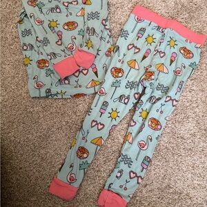 Little Sleepies Pink and Blue Pajama Sets with Whimsical Print